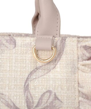 Maison de FLEUR ツイードリボンプリント2WayバッグM Pink