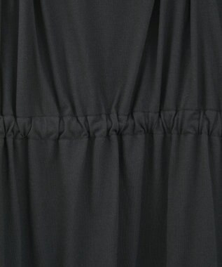 CRAFT STANDARD BOUTIQUE 布帛ウエストギャザー切替チュニック Black