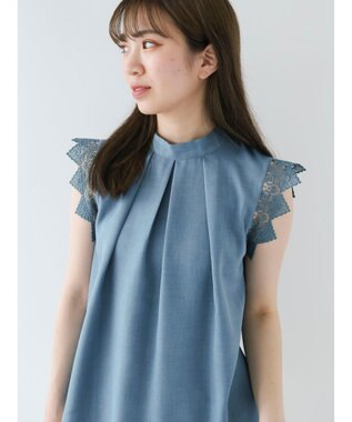 Green Parks ・ＥＬＥＮＣＡＲＥ　ＤＵＥ　リネンライクレースブラウス Green