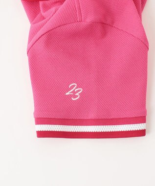 23区GOLF 【WOMEN】【UVケア・吸水速乾】ハニカムカノコ 半袖ポロシャツ ピンク系