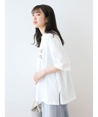 Green Parks シンプルフェミニンロゴチュニック Off White