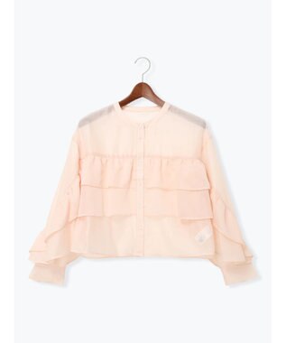 Te chichi シアーフリルティアードブラウス ピンク