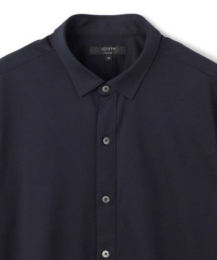 JOSEPH HOMME ＜新色追加＞【ストレッチ】ハイゲージコットンジャージー 　レギュラーカラーシャツ 【新色】ネイビー系