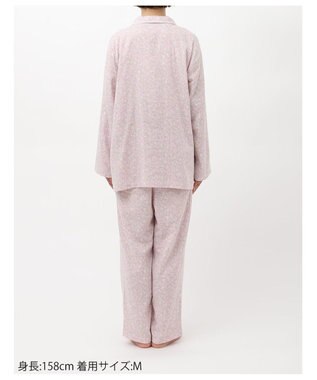 Wing パジャマ 長袖 長ズボン 綿100%(本体) 二重ガーゼ素材 レディース EP7043 ウイング／ワコール ピンク