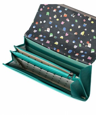 tsumori chisato CARRY クロスエンボス 長財布 グリーン