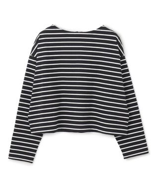 UNFILO バックZIP ボーダーT ブラック×オフ