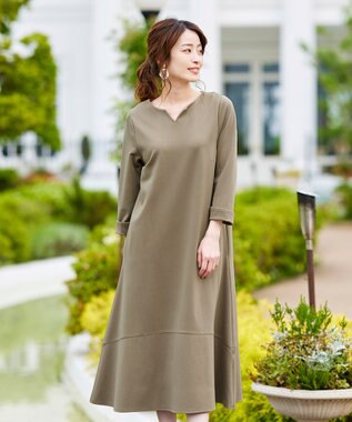 洗える ストレスフリーで着用できるポンチミモレワンピース Tiaclasse ファッション通販 公式通販 オンワード クローゼット