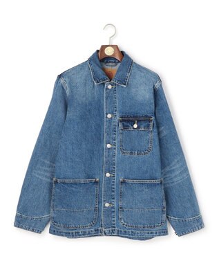 J.PRESS MEN ヴィンテージライク デニム カバーオール サックスブルー系