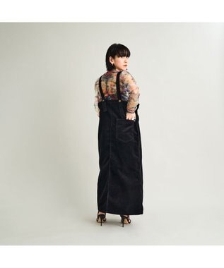 woadblue 【157】DECK OVERALL SKIRT デッキオーバーオールスカート BLACK