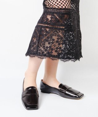 STEVE MADDEN MONARC スクエアトゥフラットローファー