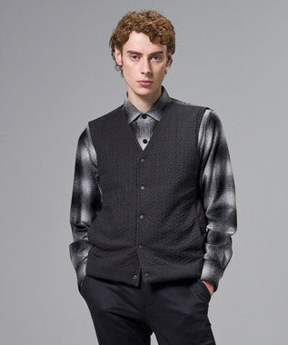 【2WAY】パデットニットブロック　リバーシブルベスト