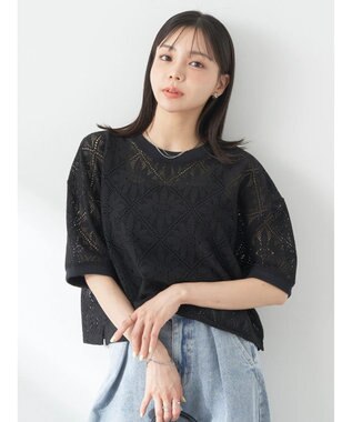 earth music&ecology レースプルオーバー Black