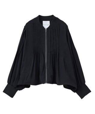 Green Parks ■ＥＳＣＡＲ　セミシアーピンタックブルゾン Black