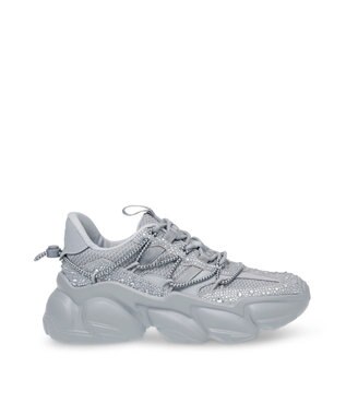 STEVE MADDEN SPECTATOR-R ユニークソールストーンスニ―カー グレー