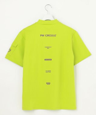 PW CIRCULUS 【MEN】【ストレッチ】ポケット モックネック シャツ ライム