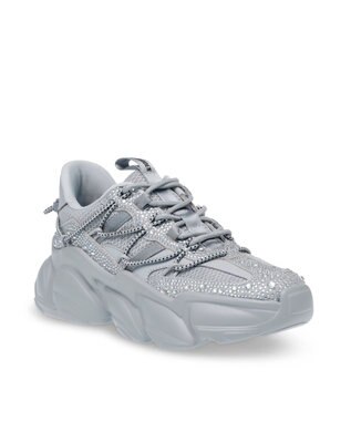 STEVE MADDEN SPECTATOR-R ユニークソールストーンスニ―カー グレー