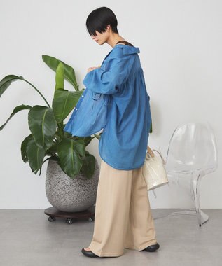 AMERICAN HOLIC ガーメントウォッシュアソートギャザーシャツ Indigo