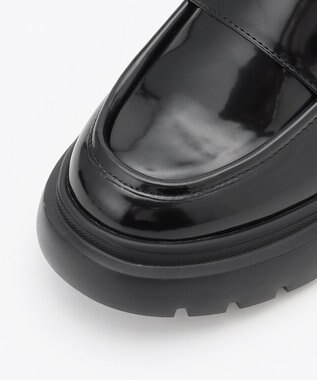 組曲 【加藤ローサさん着用】ボリュームスタッズローファー ブラック系