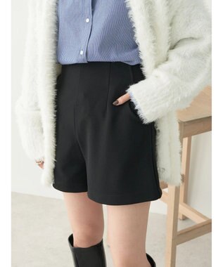 earth music&ecology カットツイルショートパンツ Black