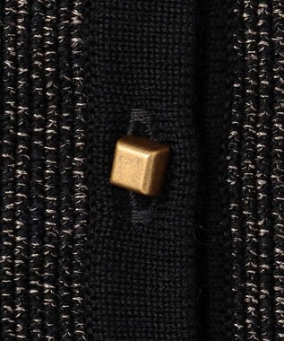 自由区 【PREMIUM KNIT COLLECTION】シャイニーミックスプルオーバー ニット ブラックラメ