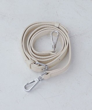 Tiaclasse 【本革】ショルダーストラップ付きスクエアミニバッグ アイボリー