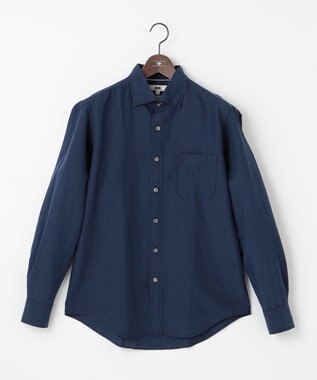 JOSEPH ABBOUD 【オーガニックコットン】リヨセルリネン シャツ ネイビー系