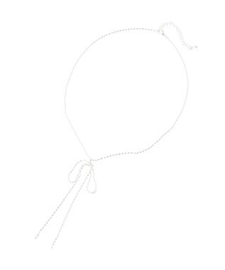 earth music&ecology ロングリボンチェーンネックレス Silver