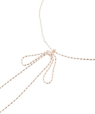 earth music&ecology ロングリボンチェーンネックレス Pink