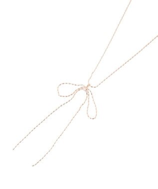 earth music&ecology ロングリボンチェーンネックレス Pink