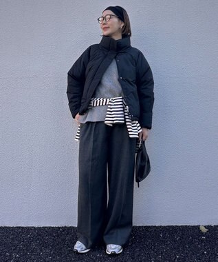 KWD 【日本製/高品質ダウン】STAND COLLAR DOWN BLOUSON ダウンブルゾン ブラック