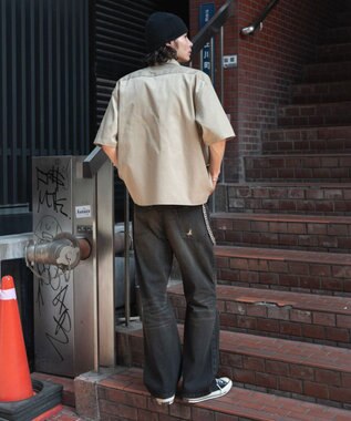 WEGO ダメージフレアデニムパンツ デニムブラックソノタ