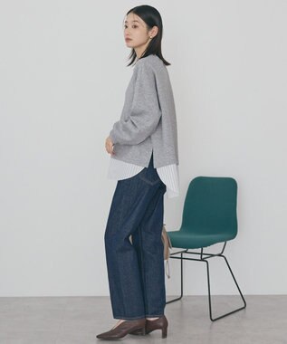 AMERICAN HOLIC シャツテールドッキングプルオーバー Light Gray Mixture