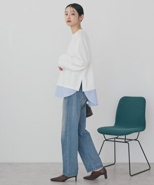 AMERICAN HOLIC シャツテールドッキングプルオーバー Off White