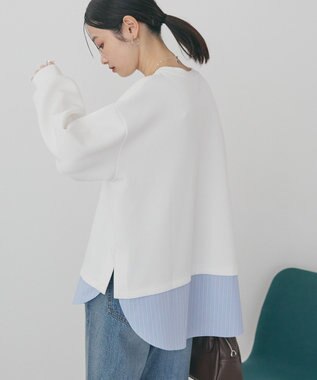 AMERICAN HOLIC シャツテールドッキングプルオーバー Off White