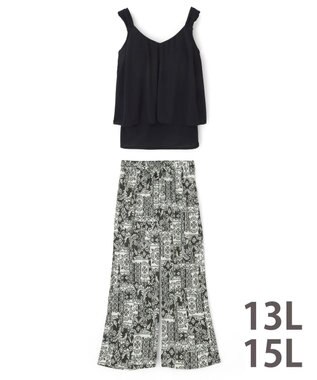 San-ai Resort（三愛水着楽園） ロングパンツセット　13L・15L　【Coral veil（コーラルヴェール）】