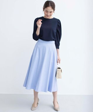 組曲 ライトアムンゼンジャージーバックリボン トップス ネイビー系