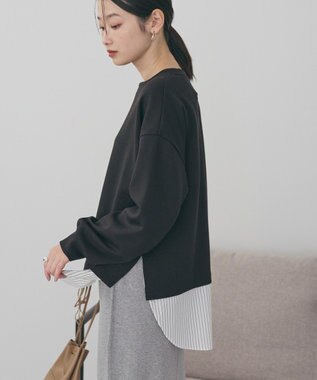 AMERICAN HOLIC シャツテールドッキングプルオーバー Black