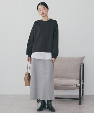 AMERICAN HOLIC シャツテールドッキングプルオーバー Black