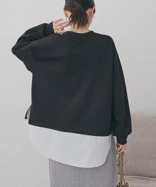 AMERICAN HOLIC シャツテールドッキングプルオーバー Black