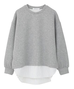 AMERICAN HOLIC シャツテールドッキングプルオーバー Light Gray Mixture