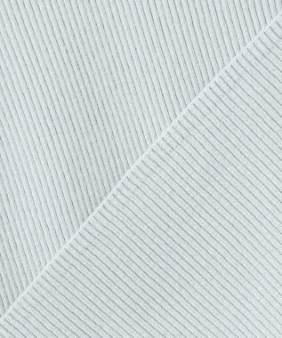 ICB L 【洗える】ハイゲージリブベーシック プルオーバーニット アッシュブルー系