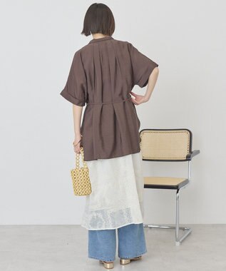 AMERICAN HOLIC 【先行予約】【マルチ機能】ベルト付カイキンシャツ Brown