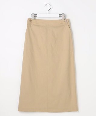 J.PRESS LADIES S 【人気素材】セルロースリネンストレッチ ナロー スカート ベージュ系