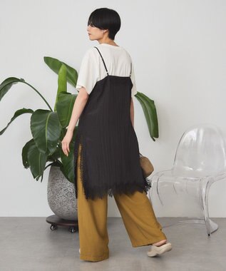AMERICAN HOLIC ランジェリーレースキャミワンピース Black