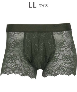 WACOAL MEN ボクサーパンツ 【レースボクサー】 美しさと快適さを追求 通気性 前閉じ WT3822 /ワコールメン オリーブ