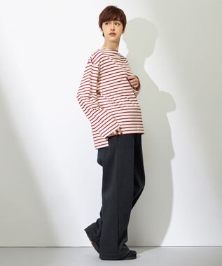 HELLY HANSEN ロングスリーブ HHナーバルボーダーティー ブリックレッド