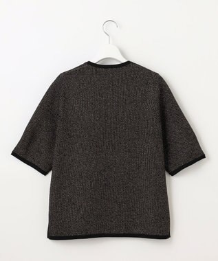 自由区 【PREMIUM KNIT COLLECTION】シャイニーミックスプルオーバー ニット ブラックラメ