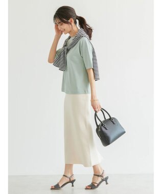 AMERICAN HOLIC ５分袖ボートネックカットプルオーバー Green