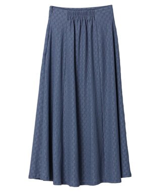 earth music&ecology ジャガードフレアスカート Blue