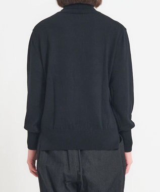 muuc 〈極上メリノウール〉ベーシックタートルネックプルオーバー〈肌に優しいニット〉〈アンサンブル可能〉〈袖の透かし編み〉 ブラック